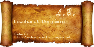 Leonhardt Benjámin névjegykártya