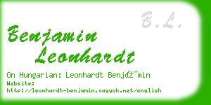 benjamin leonhardt business card